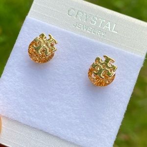 Small Everyday Gold Rhinestone Studs